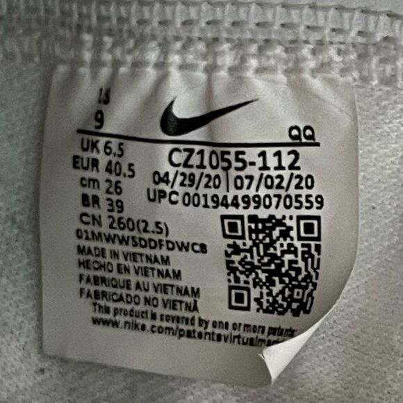 Nike Blazer Mid '77 Sneakers‎ White Silver Leather Basketball Shoe Suede Accents - Picture 9 of 10